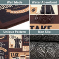 Non Slip Kitchen Floor Mat Coffee Print Water Absorbent Rug, 160 x 50 cm - view 4