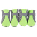 Non-Slip Mesh Dog Shoes Set of 4 - Lime Green, Size S (Paw 3.5 x 3cm)
