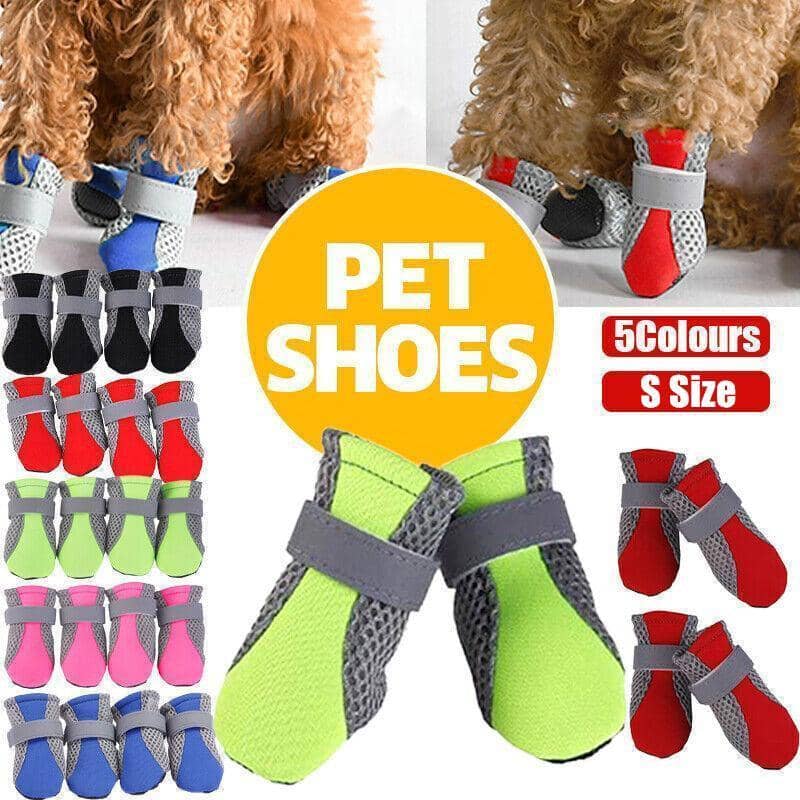 Non-Slip Mesh Dog Shoes Set of 4 - Red, Size S (Paw 3.5 x 3cm) - view 2