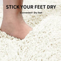 Non-Slip Shower Absorbent Bath Mat, Quick Dry Soft Plush - Dark Grey - view 5