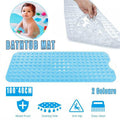 Non Slip Shower Mat with Suction Cups 100x40cm - Clear - view 2