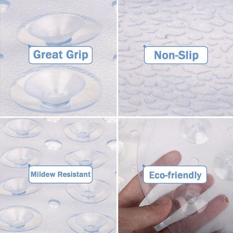 Non Slip Shower Mat with Suction Cups 100x40cm - Clear - view 4
