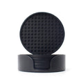 Non Slip Silicone Coasters Set of 6, Heat Resistant Table Mats - Black - view 2