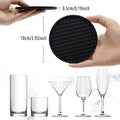 Non Slip Silicone Coasters Set of 6, Heat Resistant Table Mats - Black - view 3