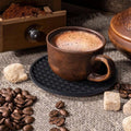 Non Slip Silicone Coasters Set of 6, Heat Resistant Table Mats - Black - view 4