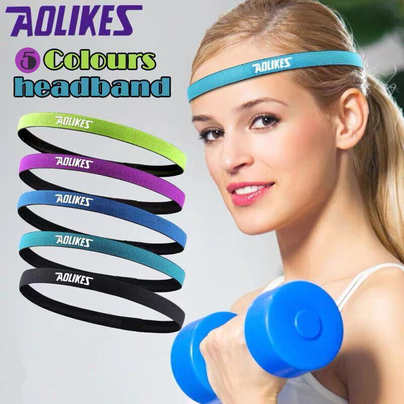 Non-Slip Sports Elastic Headband for Women, Yoga and Running - Yellow - view 2