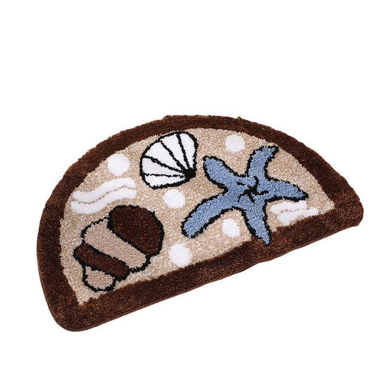 Non-Slip Starfish and Shell Bath Mat Area Rug, 45 x 70 cm - view 2
