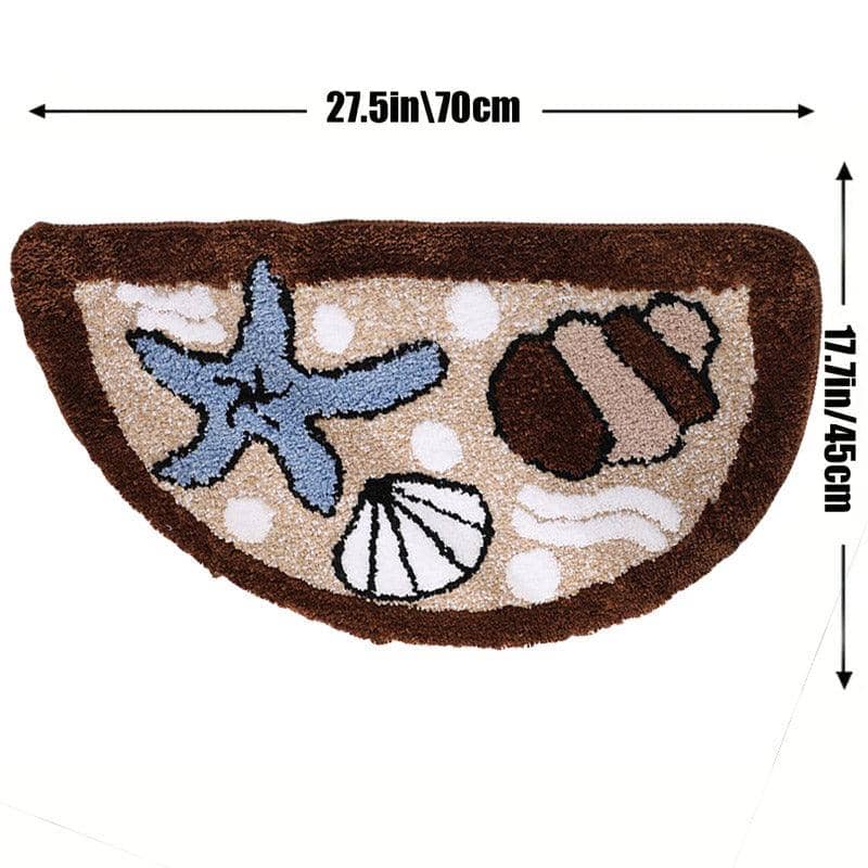Non-Slip Starfish and Shell Bath Mat Area Rug, 45 x 70 cm - view 3