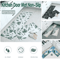 Non-Slip Waterproof Kitchen Floor Mat, 45 x 120 cm - Green Leaf Print - view 2