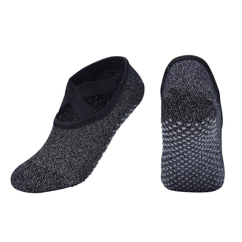 Non Slip Yoga Socks with Grip for Women - Black