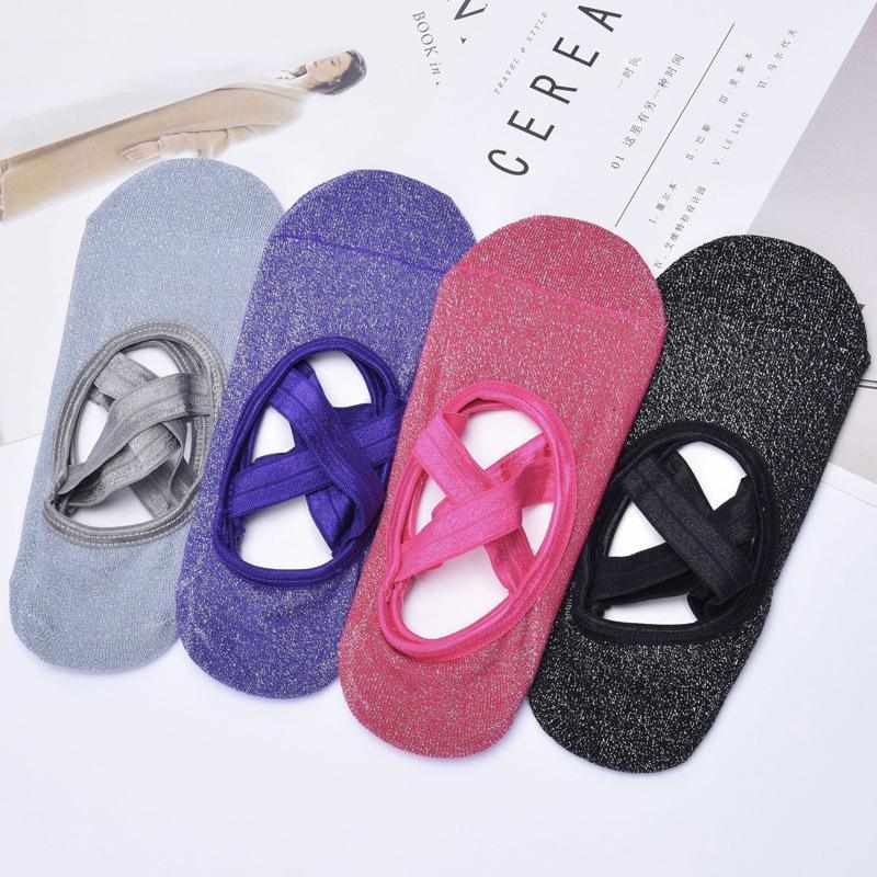 Non Slip Yoga Socks with Grip for Women - Hot Pink - view 4