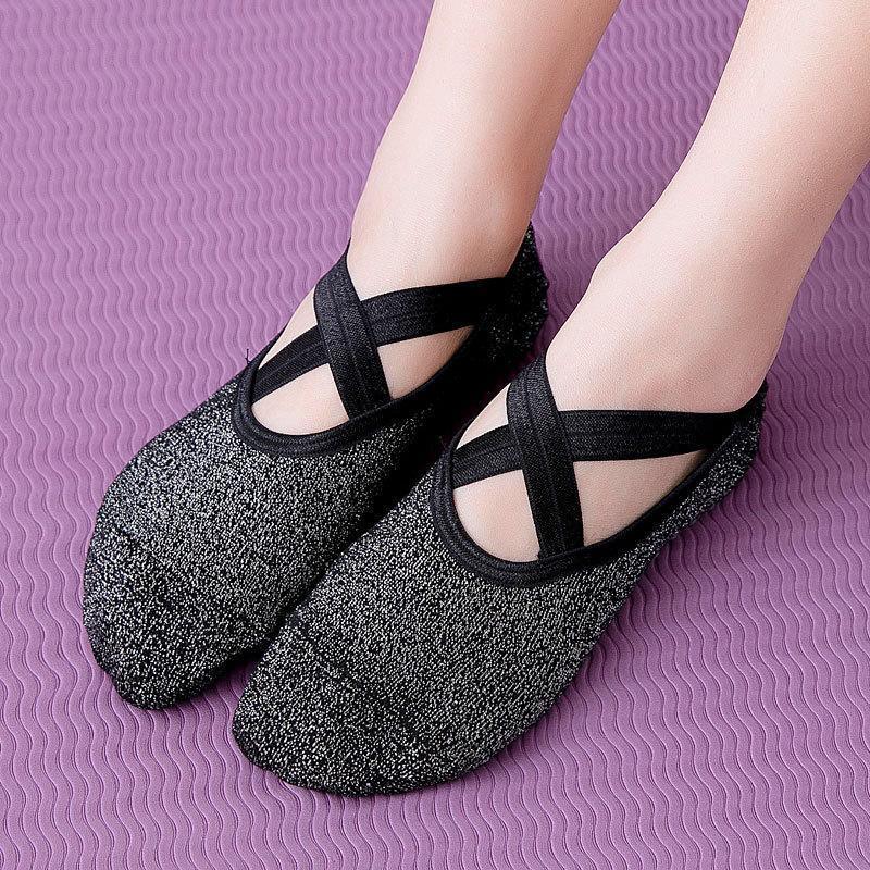 Non Slip Yoga Socks with Grip for Women - Hot Pink - view 5