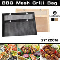 Non-Stick BBQ Mesh Grill Bag, Reusable, 22 x 27 cm - Copper Brown - view 2