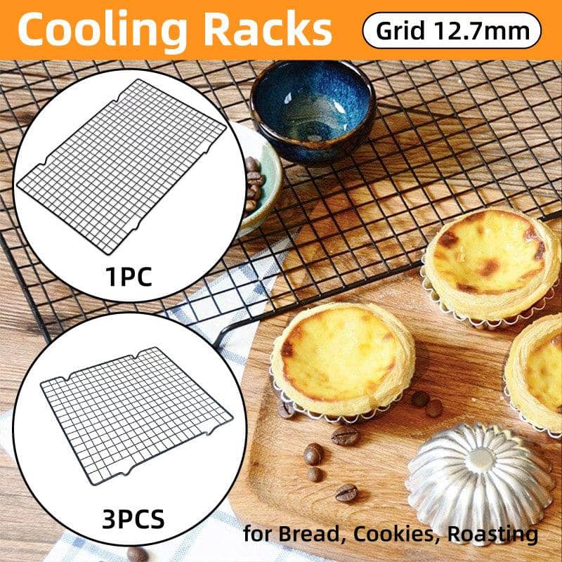 Non-Stick Cooling Rack for Baking, Rectangle Mesh Drying Rack - Large (40 x 25 cm), Single - view 2