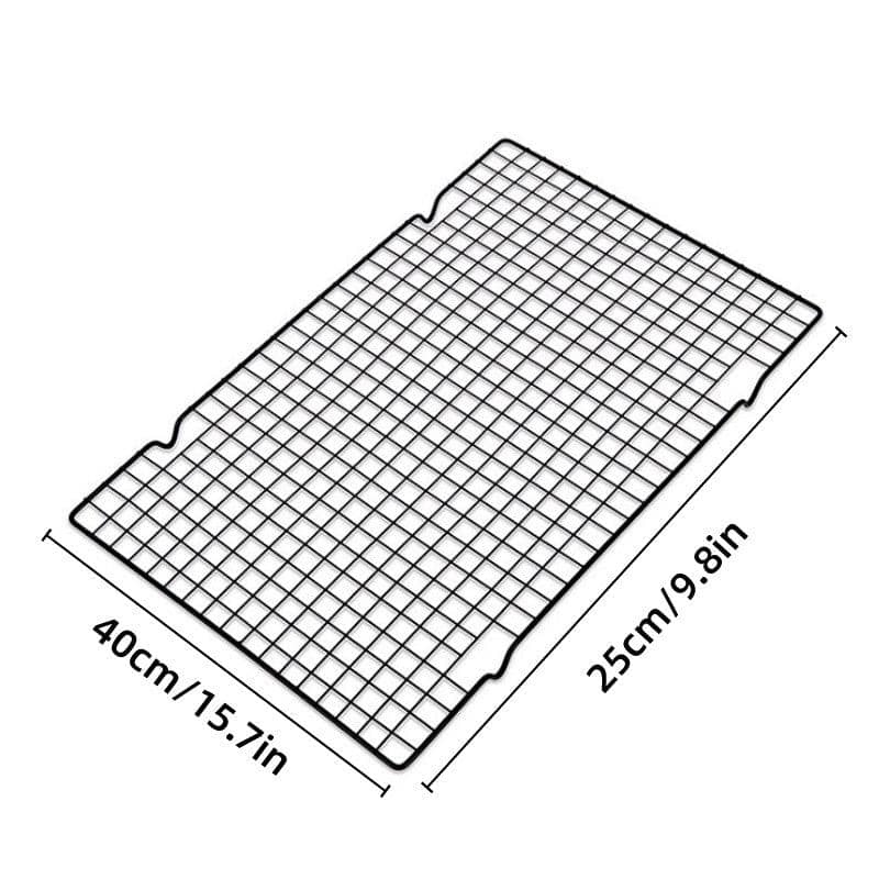 Non-Stick Cooling Rack for Baking, Rectangle Mesh Drying Rack - Large (40 x 25 cm), Single - view 4