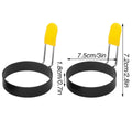 Non-Stick Egg Rings Pack of 2 with Foldable Handles for Frying Pans - view 3