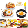 Non-Stick Egg Rings Pack of 2 with Foldable Handles for Frying Pans - view 5