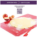 Non-Stick Silicone Baking Mat - 40 x 30 cm, Red Dough Rolling Sheet - view 3