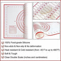 Non-Stick Silicone Baking Mat with Measurements - Red, 40 x 30 cm - view 3