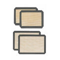 Non-Stick Silicone Baking Mat Reusable - Grey, Pack of 4 (30 x 21 cm and 42 x 29.5 cm)