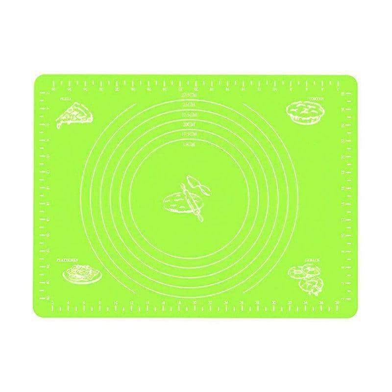 Non-Stick Silicone Dough Rolling Mat - Green, 40 x 30 cm