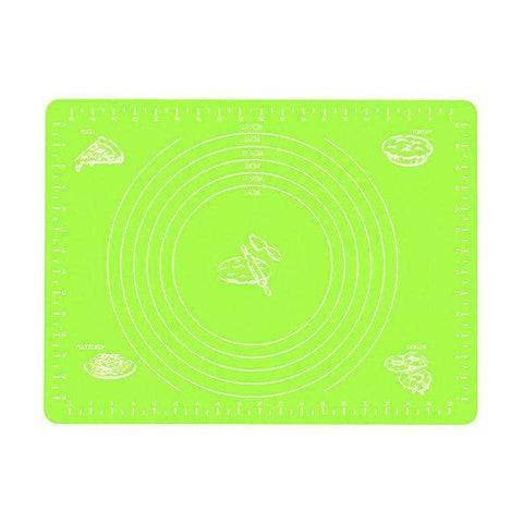 Non-Stick Silicone Dough Rolling Mat - Green, 40 x 30 cm