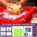 Non-Stick Silicone Dough Rolling Mat - Green, 40 x 30 cm - view 2