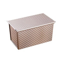 Non-Stick Toast Baking Box with Lid, Carbon Steel - Champagne Gold - view 2
