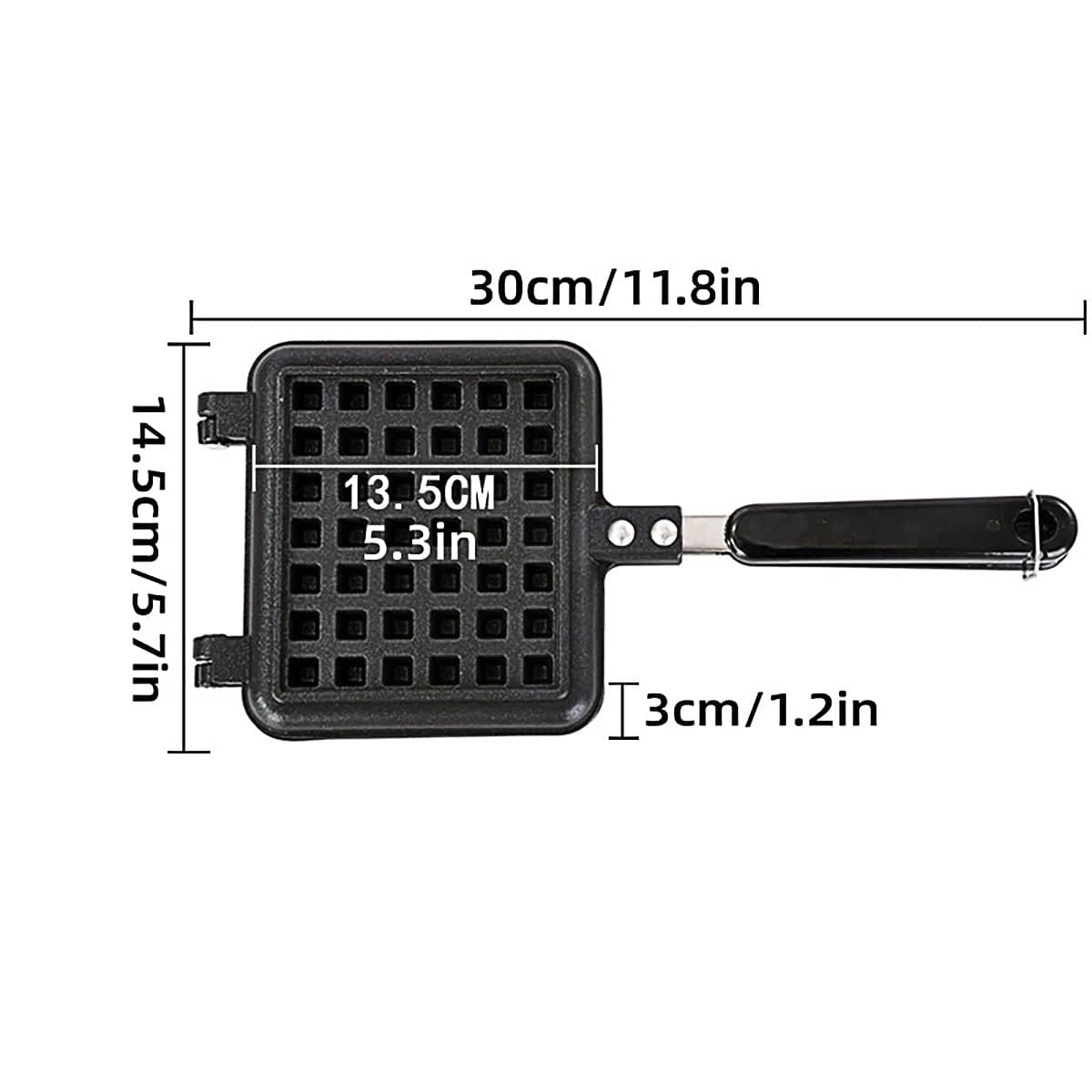 Non-Stick Waffle Pan Mould, DIY Cake Baking Tool for Kitchen Oven and Gas Stovetop - view 3