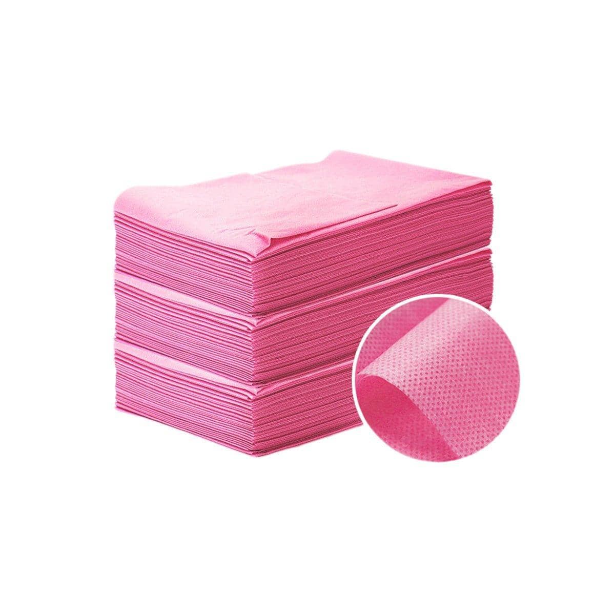 Non-Woven Breathable Bed Sheets for Beauty Salon and Spa, Pack of 100 - Pink, 80 x 190 cm