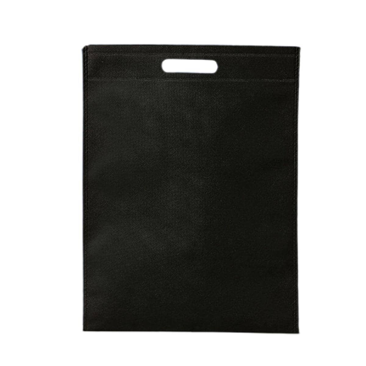 Non-Woven Flat Pocket Shopping Bags, Pack of 100 - Black, 25 x 30 cm - view 2