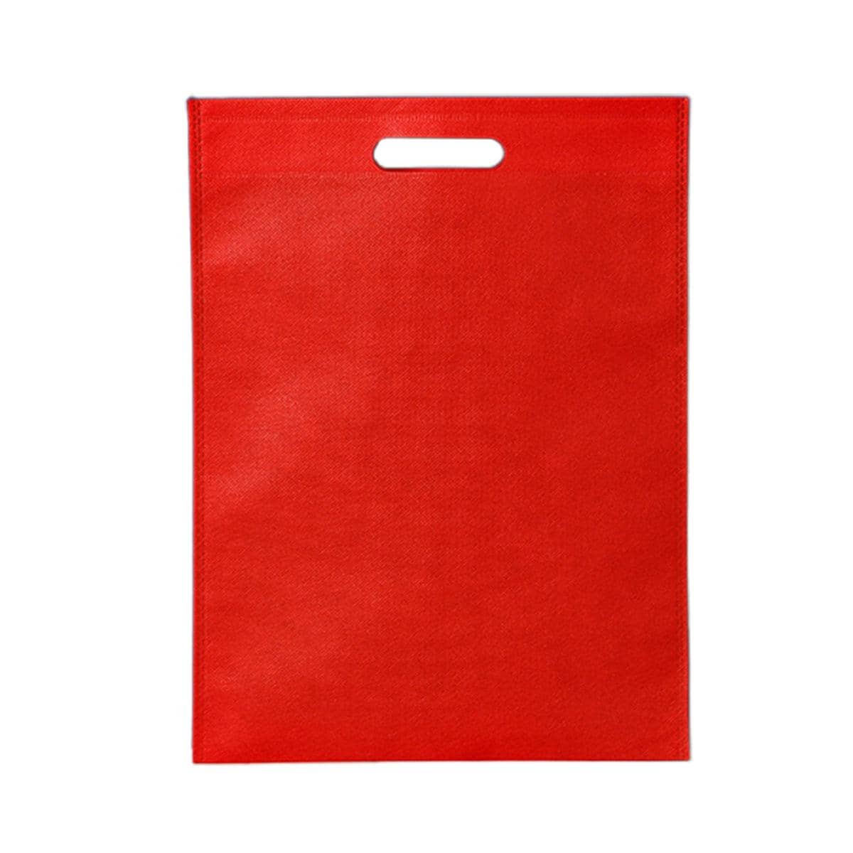 Non-Woven Flat Pocket Shopping Bags, Pack of 100 - Red, 30 x 40 cm - view 2