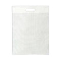 Non-Woven Flat Pocket Shopping Bags, Pack of 100 - White, 25 x 30 cm