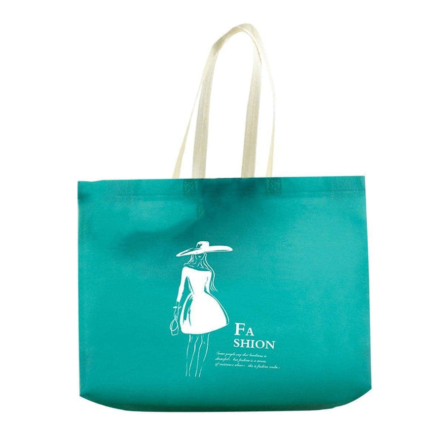 Non-Woven Reusable Tote Bags, Pack of 25 - Fashion Lady in Dress, 35 x 45 x 12 cm