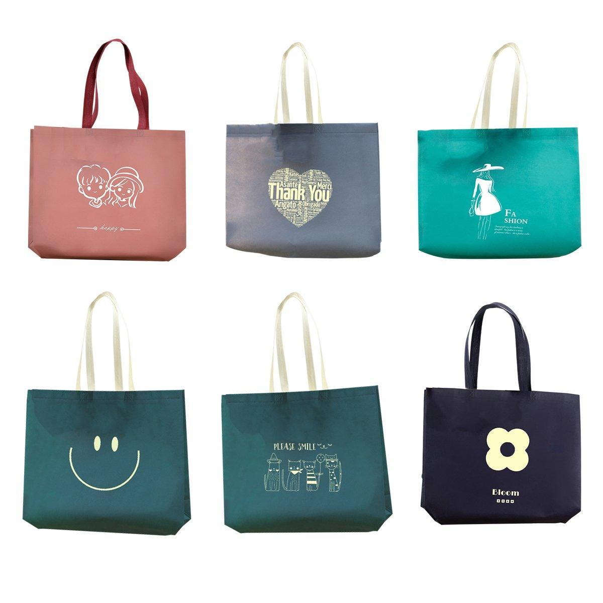 Non-Woven Reusable Tote Bags, Pack of 25 - Flower, 35 x 45 x 12 cm - view 3