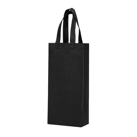 Non-Woven Single Bottle Gift Bags, Pack of 25 - Black