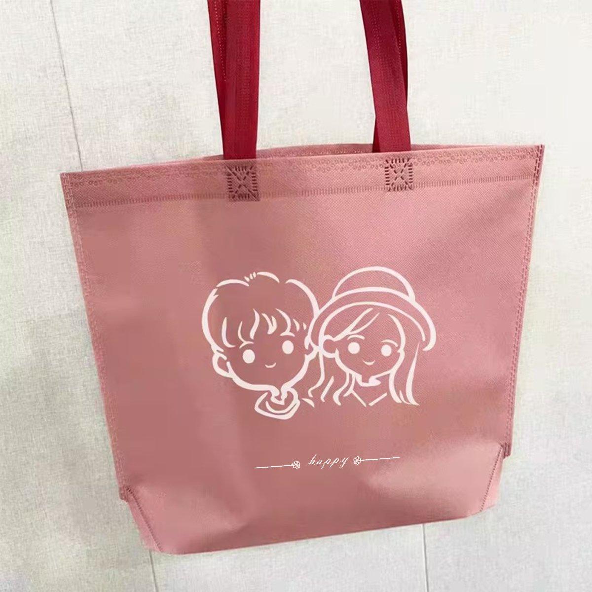 Non-Woven Tote Bags Reusable 25 Pack - Smile 30 x 40 x 10cm - view 7