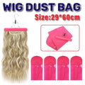 Non-Woven Wig Dust Bag with Clear Window for Hair Extensions, Pack of 4