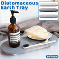 Nordic Diatomaceous Earth Bathroom Sink Drying Mat Tray, 30 x 10 cm - Dark Grey - view 2