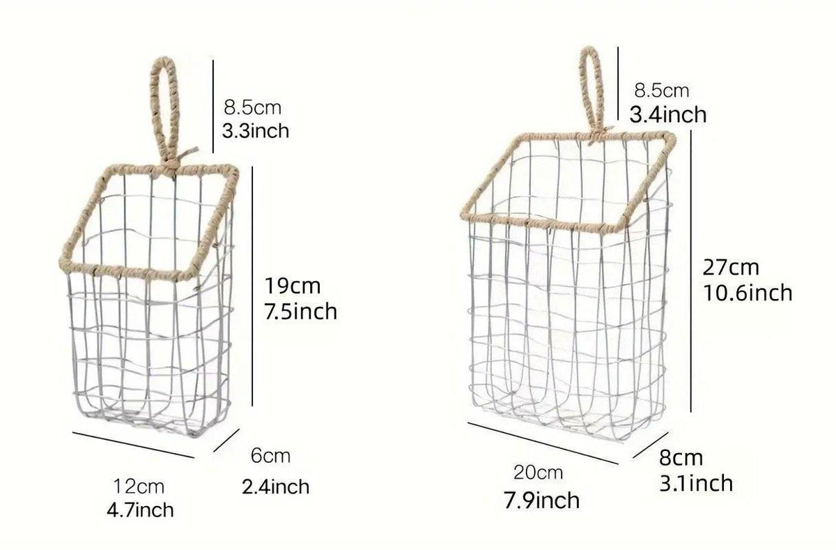 Nordic Wire Woven Storage Basket - Large (20.1 x 7.9 x 26.9 cm) - view 4
