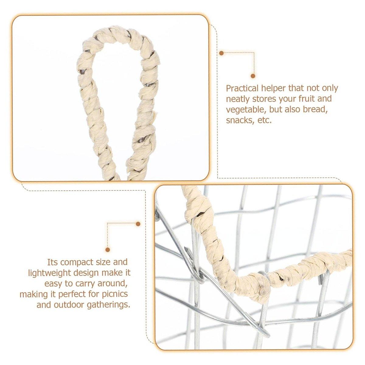 Nordic Wire Woven Storage Basket - Large (20.1 x 7.9 x 26.9 cm) - view 5