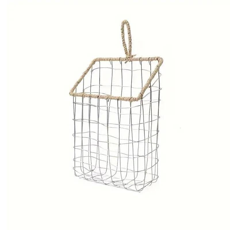 Nordic Wire Woven Storage Basket - Small (11.9 x 6.1 x 19.1 cm)