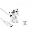Novelty Dog Figure USB Cable for Type-C Charging - White