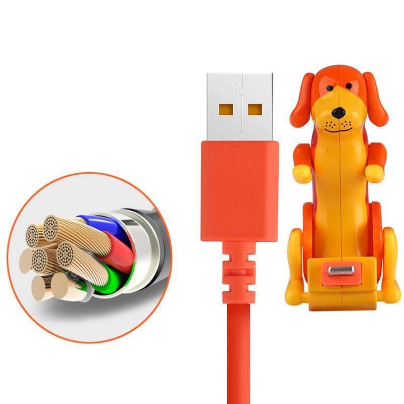 Novelty Dog Figure USB Cable for Type-C Charging - White - view 5