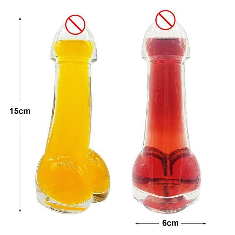 Novelty Penis Shaped Wine Glass Cups, Set of 4 for Cocktail Parties - view 3