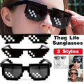 Novelty Pixel Sunglasses - Large Frame, Two Rows - view 2