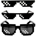 Novelty Pixel Sunglasses - Large Frame, Two Rows - view 3