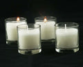 10 White Wax Clear Glass Holder Votive Candle - Wedding Event Centrepiece Table Decoration - SuperSaverAU - view 2