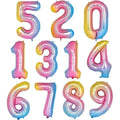 Number Foil Balloon, Rainbow Gradient 32 Inch (81.28cm) - Number 4 - view 3