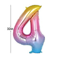 Number Foil Balloon, Rainbow Gradient 32 Inch (81.28cm) - Number 5 - view 4